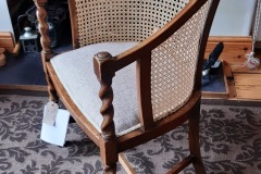 Cane chair with new upholstery