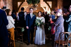 Georgia and Robert. Shustoke Barn Wedding. Bespoke Wedding Dress